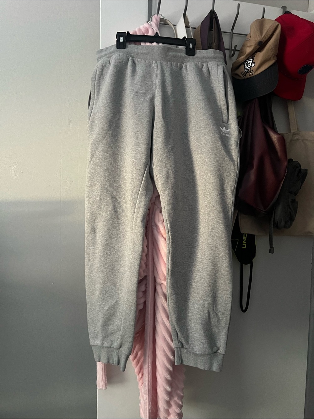 Adidas Originals Trefoil gray fleece joggers